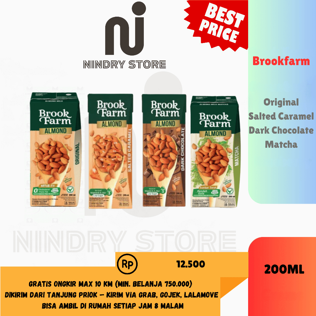 

Brookfarm Susu Almond UHT 200ml – Dark Chocolate, Matcha, Salted Caramel, Original | Nindry Store
