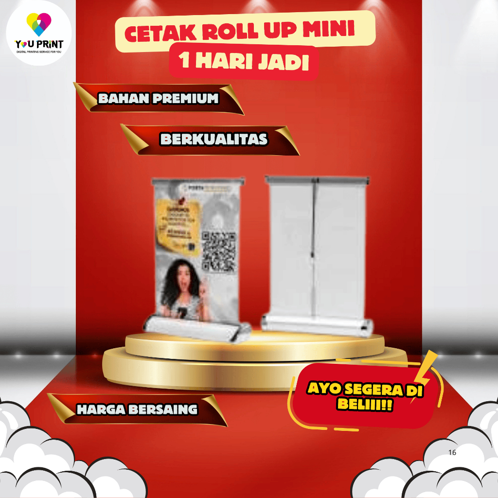 ROLL UP BANNER MINI A3 BAHAN FLEXY