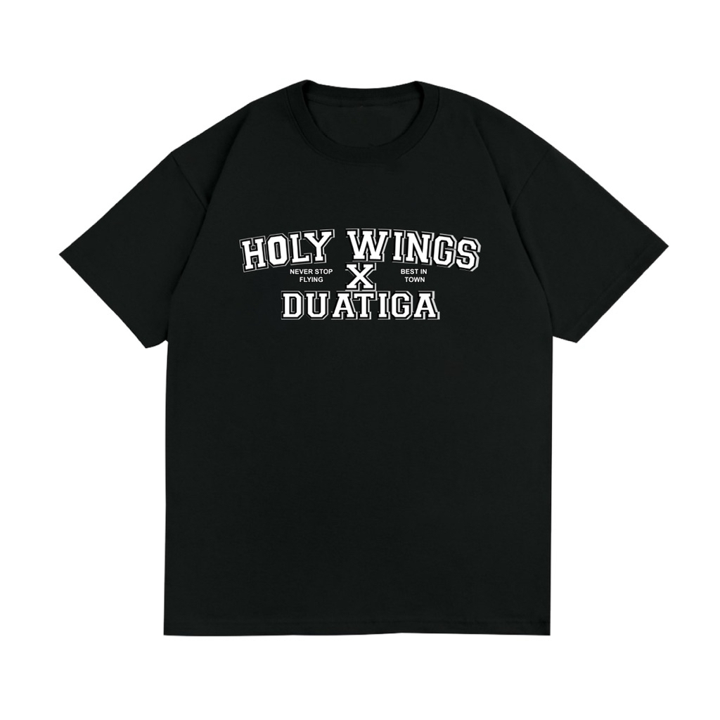 Tshirt Kaos Holywings X Dua Tiga Never Stop Flying Best In Town