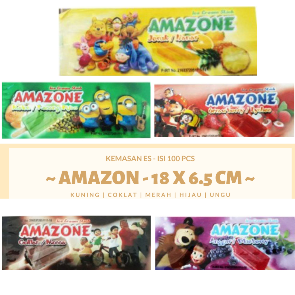 BUNGKUS ES LILIN SABLON / BUNGKUS PLASTIK ES KRIM STIK / PESAN KEMASAN ICE CREAM