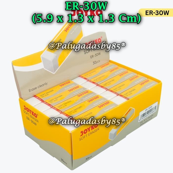 

(1 Pak Isi 30 Pcs) GABUNGAN Penghapus JOYKO ER-30W EB-30 EB-30CO Eraser Penghapus Joyko (1 Pak/30)