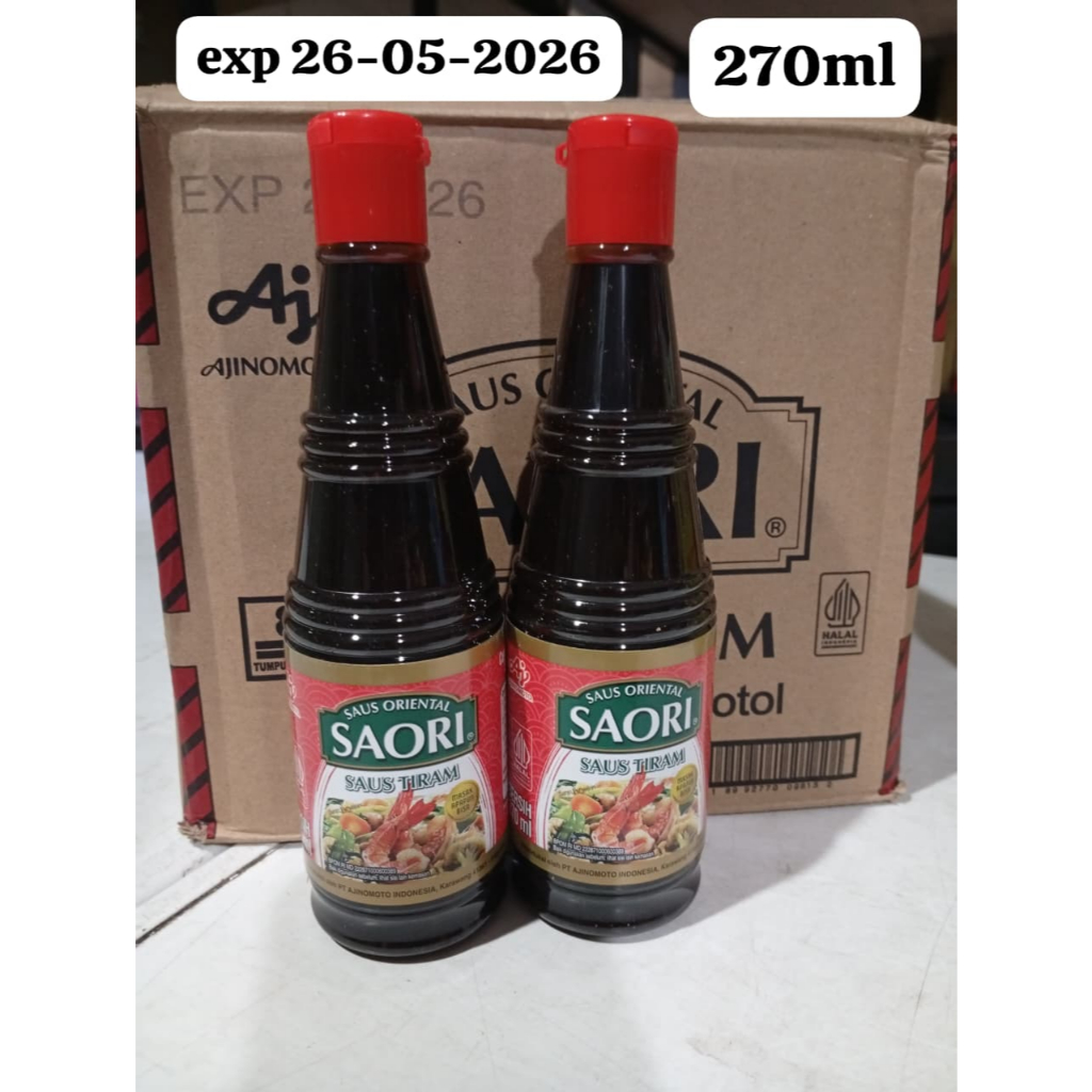 

saori saus oriental saus tiram 270 ml exp 26-05-2026