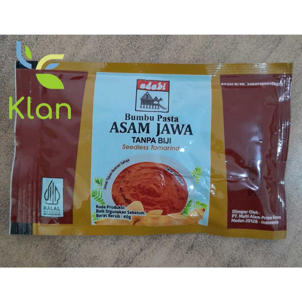 

ADABI BUMBU ASAM JAWA TANPA BIJI SACHET 40GR/ ASEM JAWA/ SEEDLESS TAMARIND/ ASEM JOWO