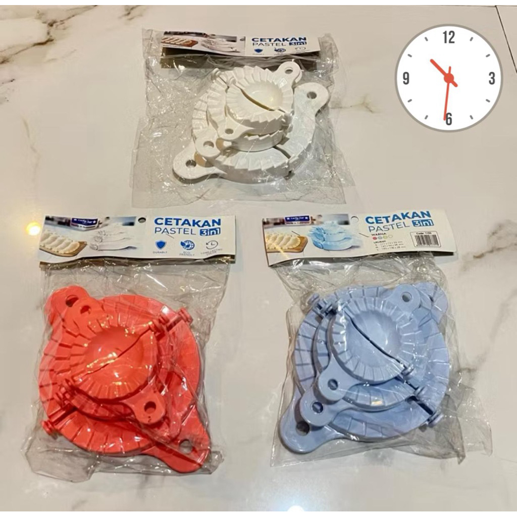 Cetakan Pangsit Pastel Dumpling Plastik 1 Set 3Pcs Cetakan Pastel 3Pcs - cetakan pastel 3 in 1