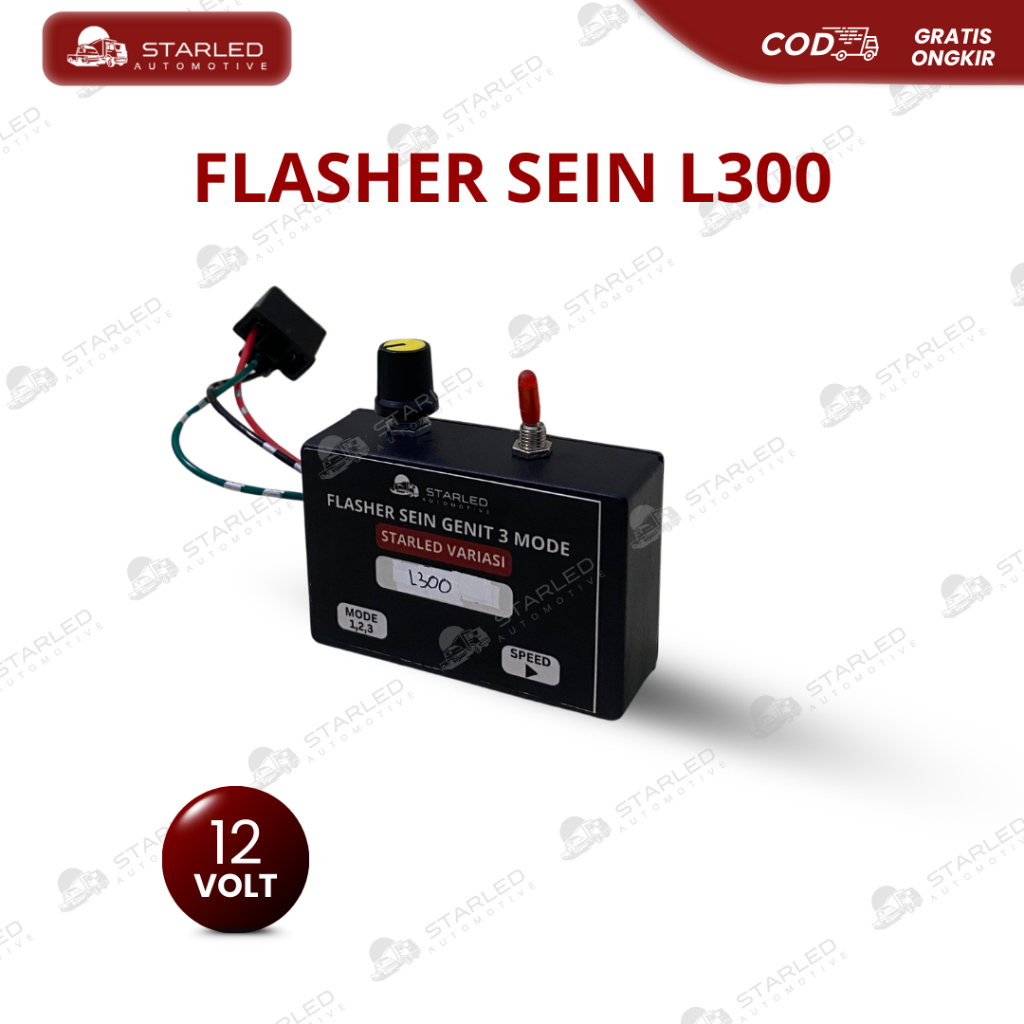 Flasher Sein Genit 3 Mode L300 12V Flasher Sen Sudah Plus Socket PNP TInggal Pasang