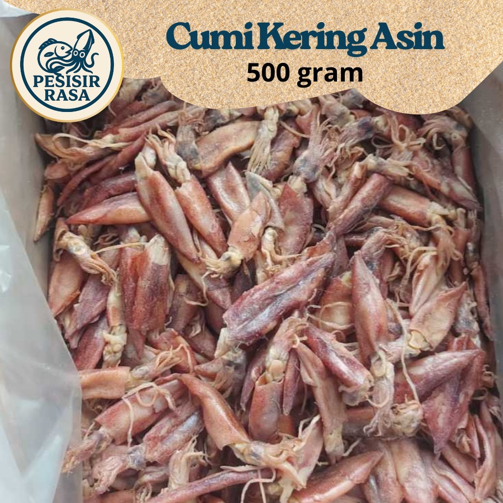 

Cumi Asin Kering 500gr Cumi Asin Laut Asli Gurih Tahan Lama Ikan Asin Premium