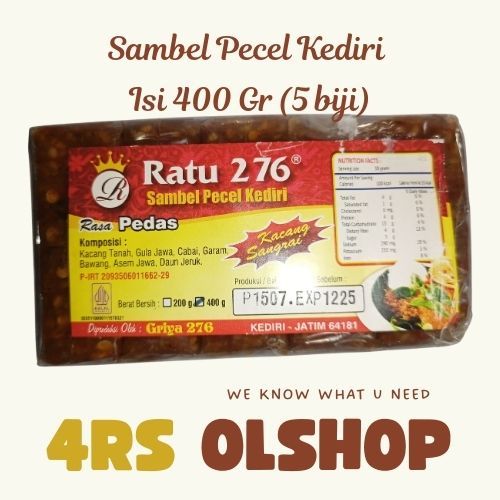 

Ratu Sambel Pecel Kediri Isi 400 Gr (5 biji)