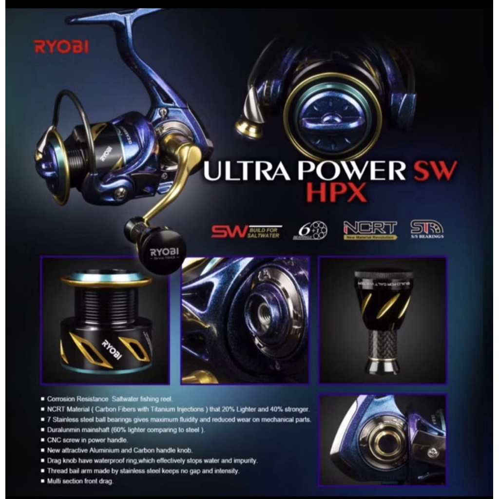 Reel Ryobi Ultra Power HPX SW 800 & 1000HPX