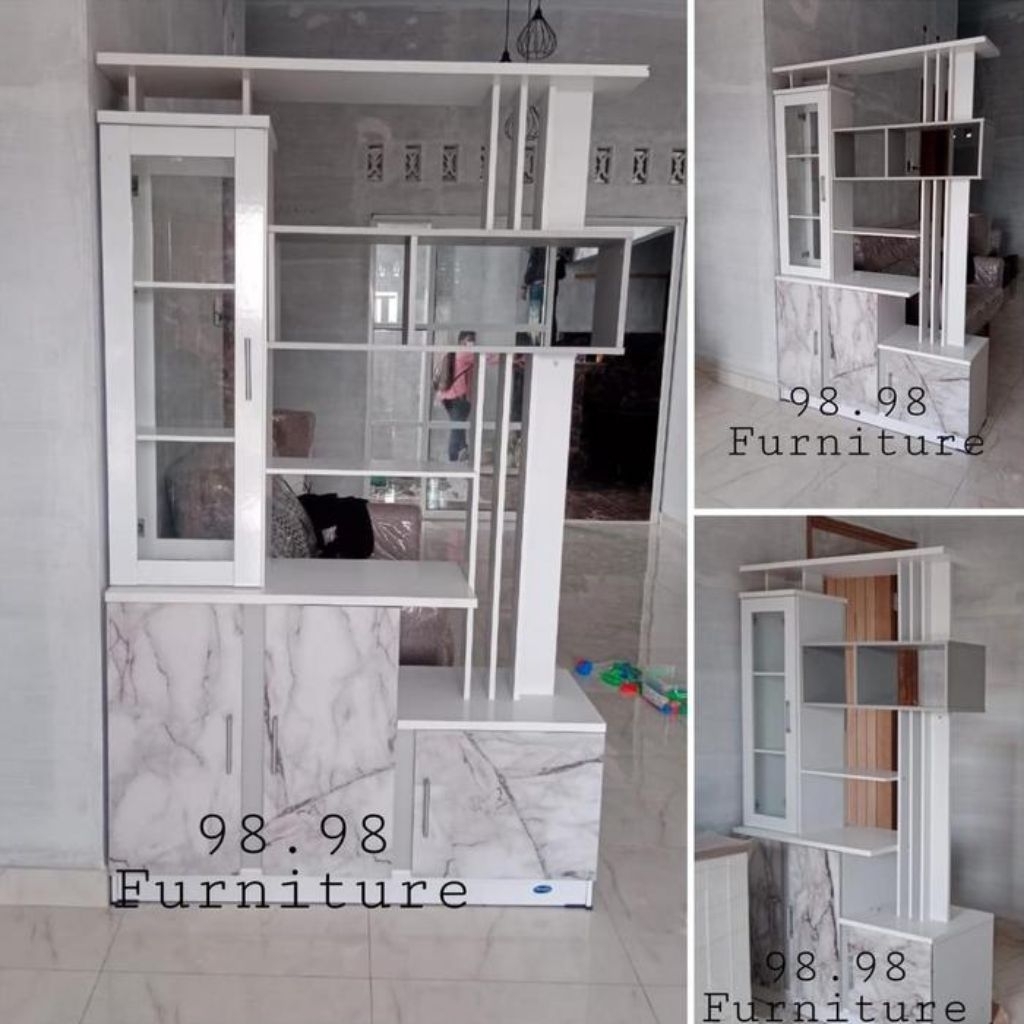 9898 - Lemari Sekat Ruang Minimalis - Partisi - 2 sisi - 120x39x200cm