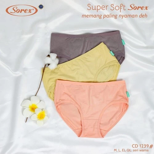 Celana Dalam SOREX 1239 Super Soft Wanita Dewasa | CD Perempuan Remaja Tali Kecil