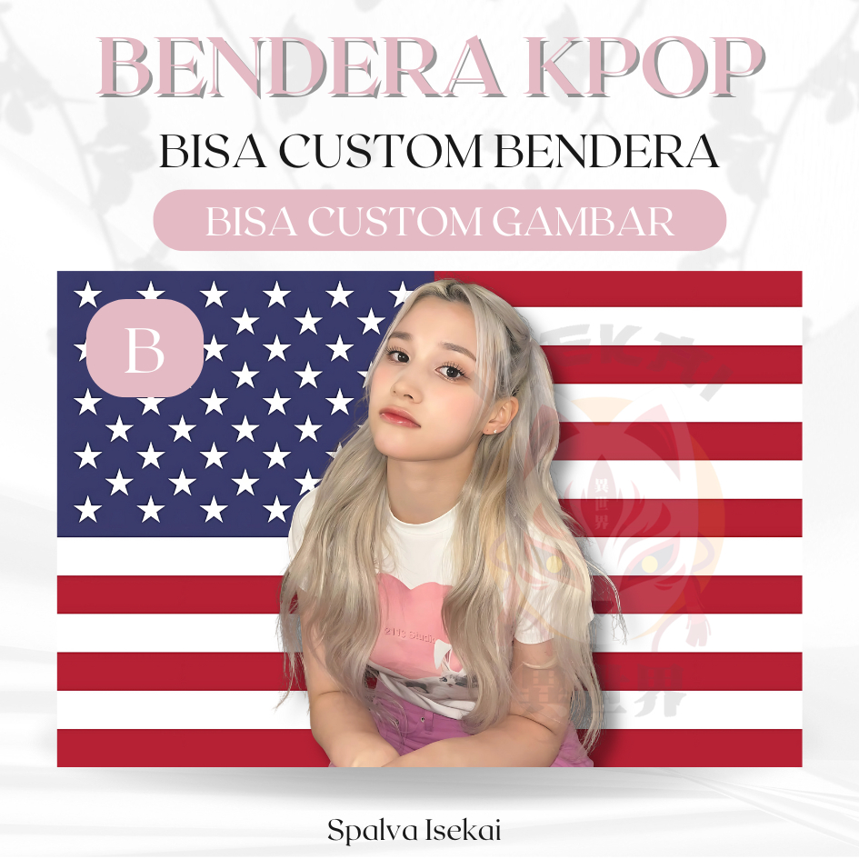 Bendera AMERIKA KPOP BAHIYYIH KEP1ER / POSTER KPOP / BENDERA KPOP Bahiyyih Jaleh Huening / KPOP Tape