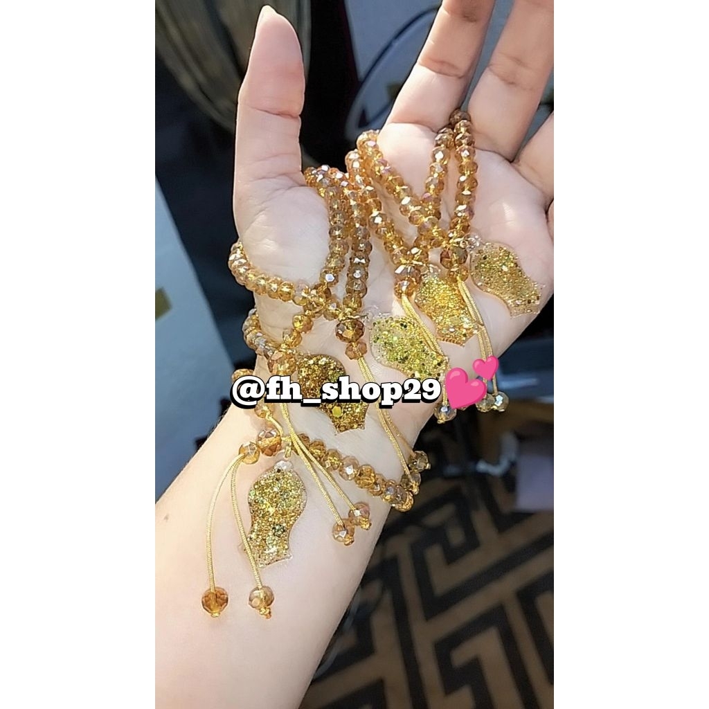 Fh29 Gelang terompah/ Gelang kristal terompah/ Gelang Palestina