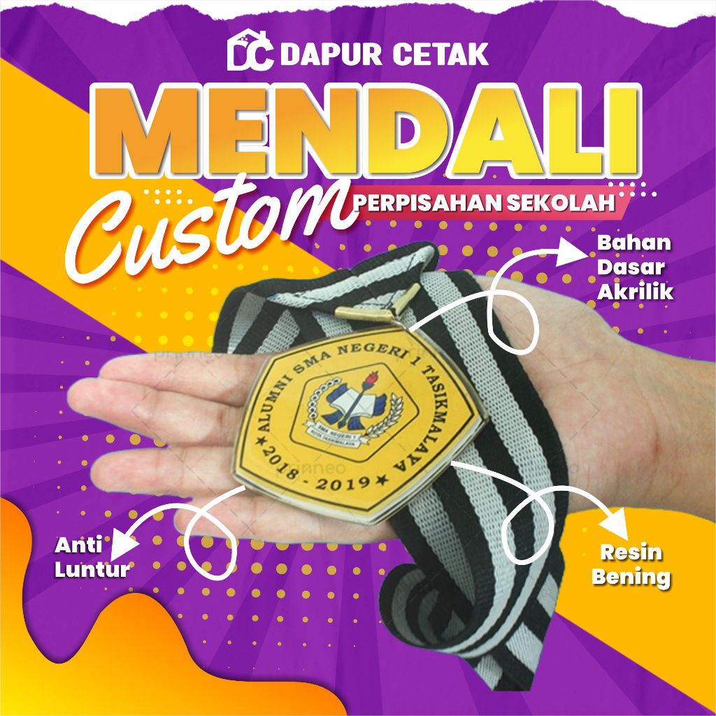 MENDALI CUSTOM RESIN MENDALI PERPISAHAN MEDALI KELULUSAN MENDALI WISUDA