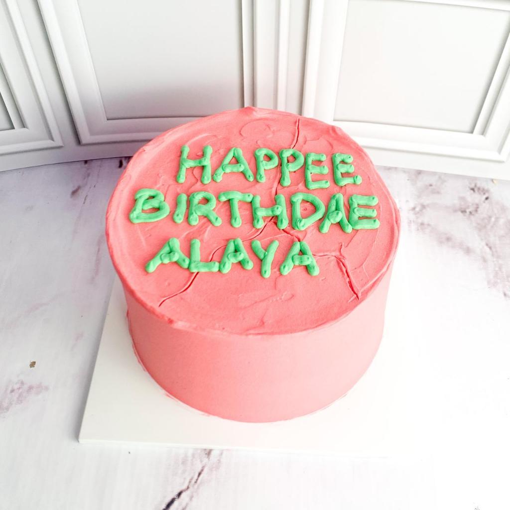

Kue Ulang Tahun/Birthday Cake/Kue Ultah tema pink/Pink simple Cake