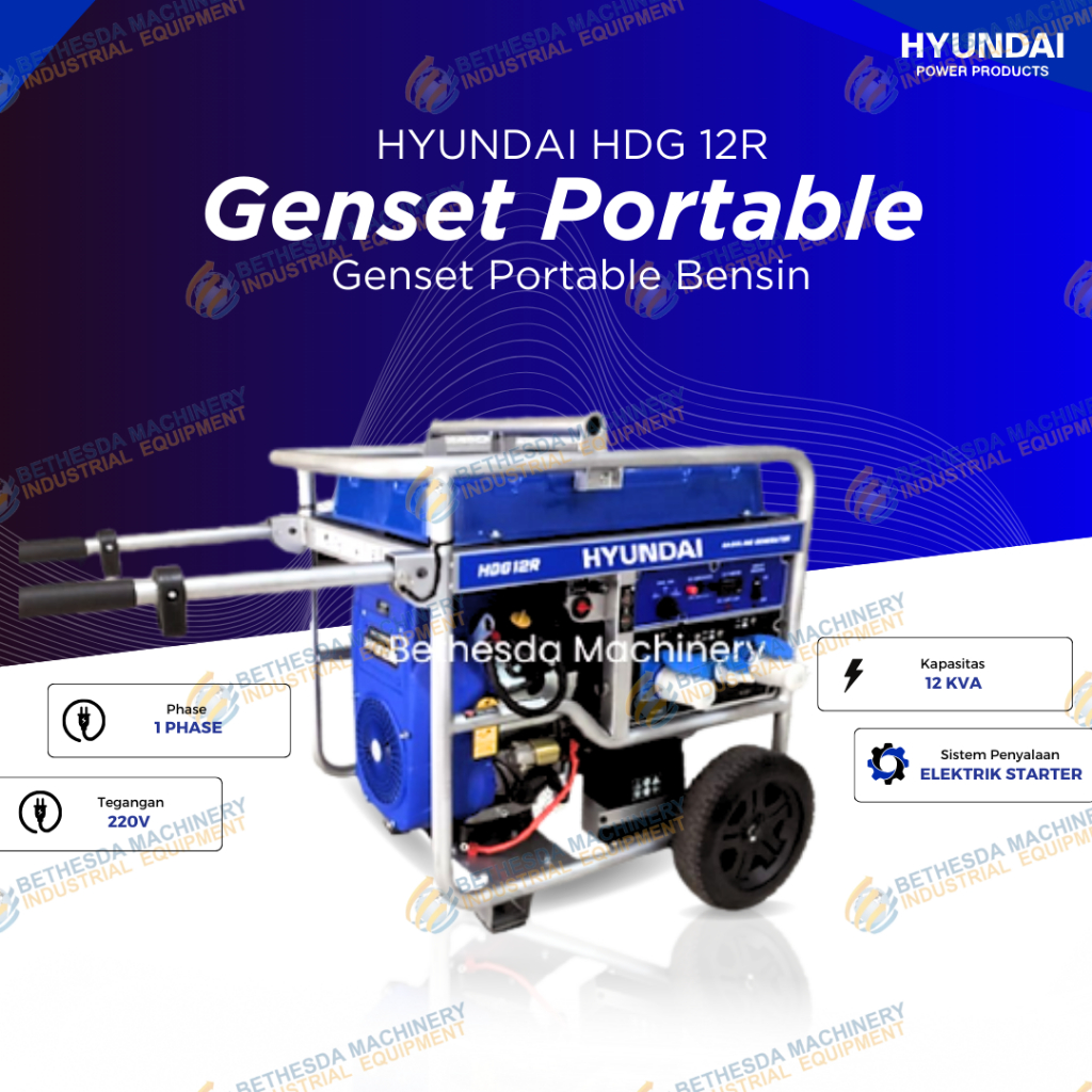 genset generator set Hyundai 11000 Watt gasoline type