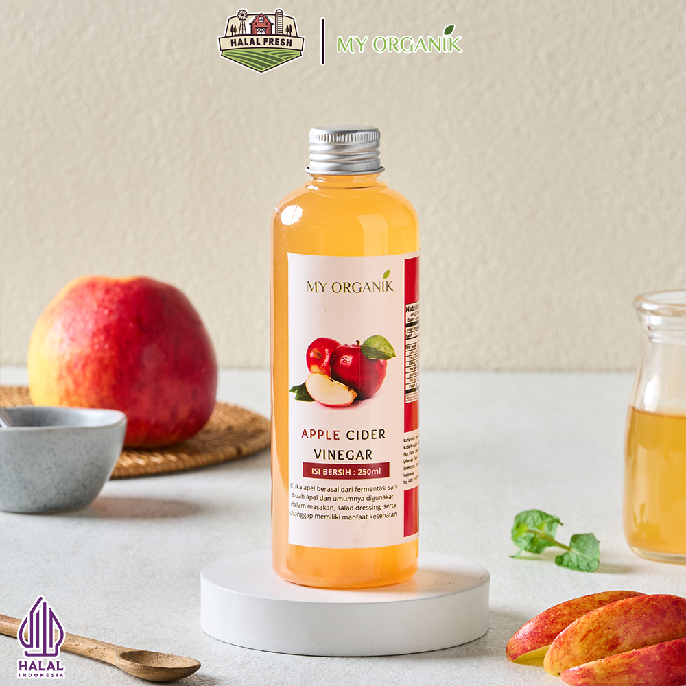 

My Organik Cuka Original Apel Apple Cider vinega with mother Original Asli Minuman Diet Premium Pure