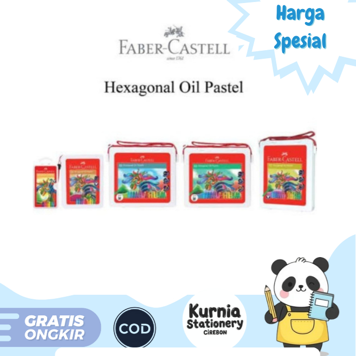 

Faber-Castell Hexagonal Oil Pastel12, 24, 48, 60, 72 Warna (1 PCS) / Crayon Faber Castell