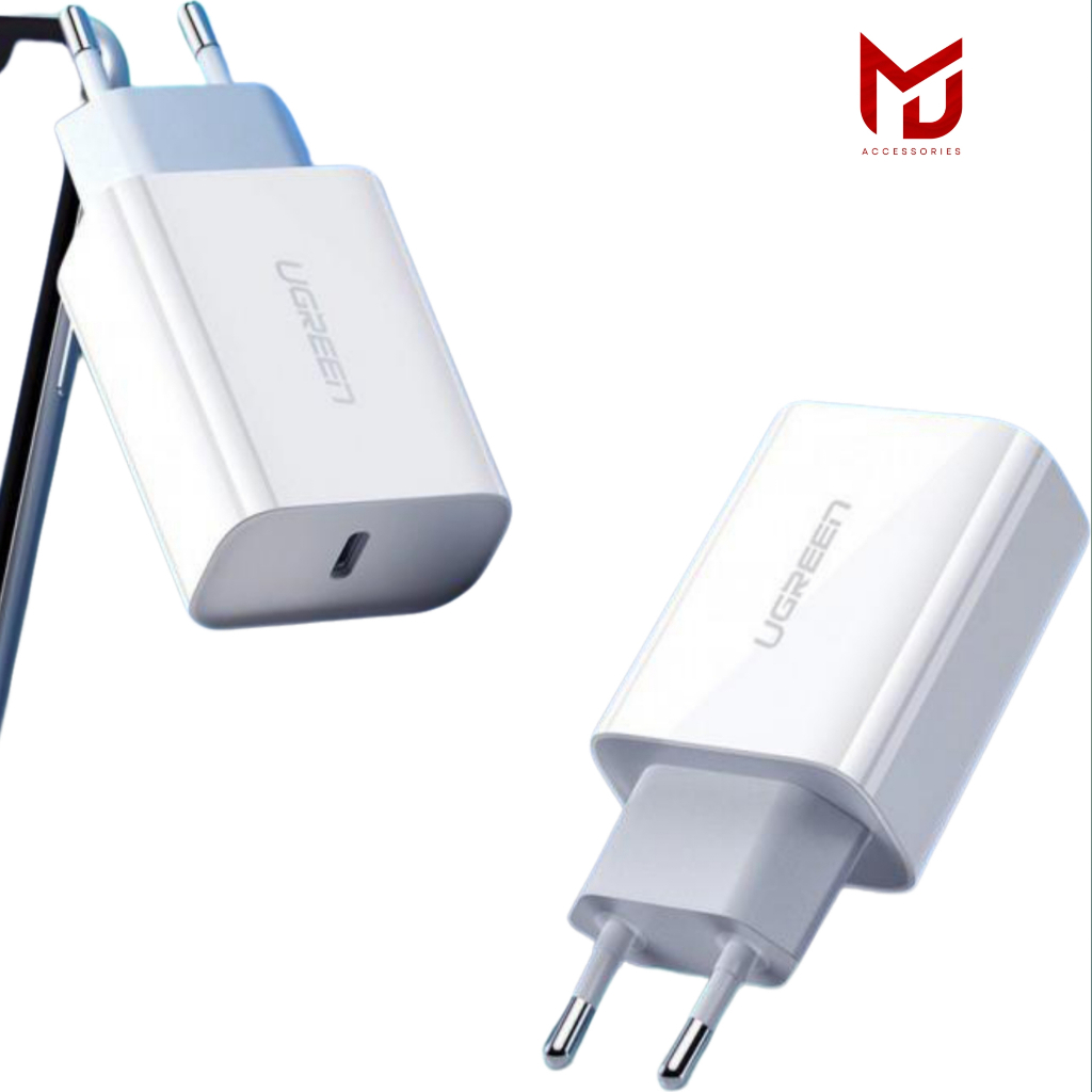 UGREEN Adapter Charger Handphone PD 20 Watt Single Port USB-C Pengisian Cepat MFI