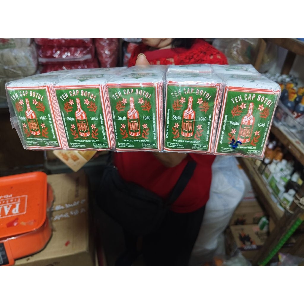 

Teh cap botol hijau 1 pak isi 10bks