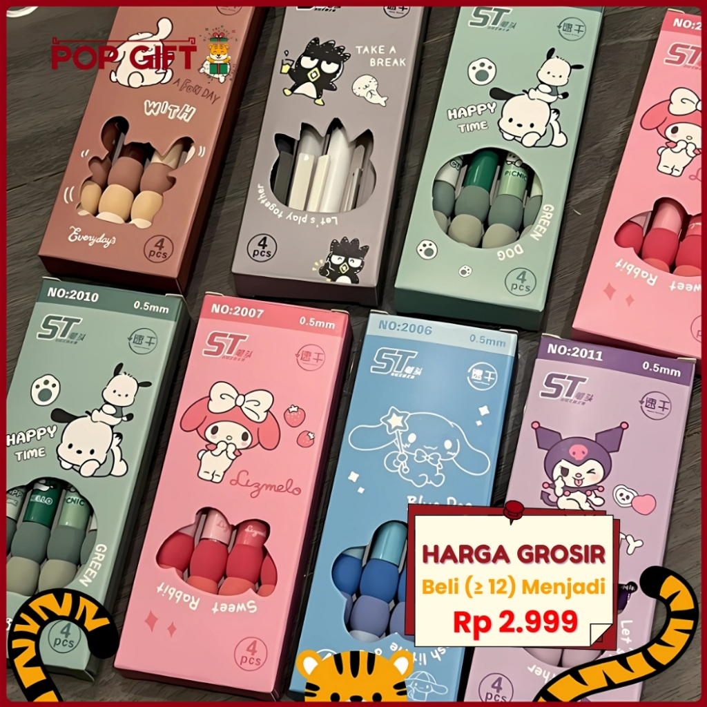 

PG Pena 0.5mm 1pcs Karakter Pulpen Motif Karakter Lucu Pulpen Gel Hitam Alat Tulis Sekolah Bolpen