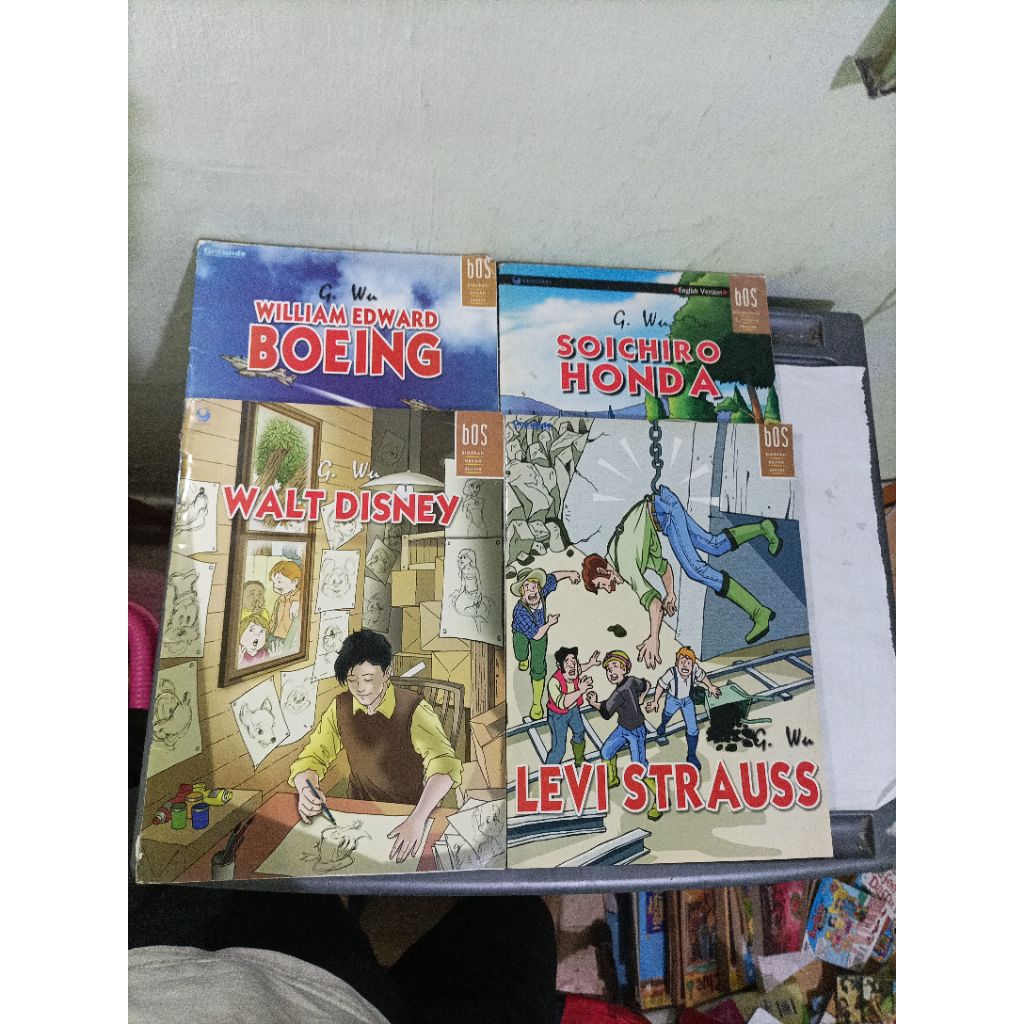 buku biografi orang sukses Walt disney, Levi strauss, Soichiro Honda, William Edward Boeing, Enzo Fe