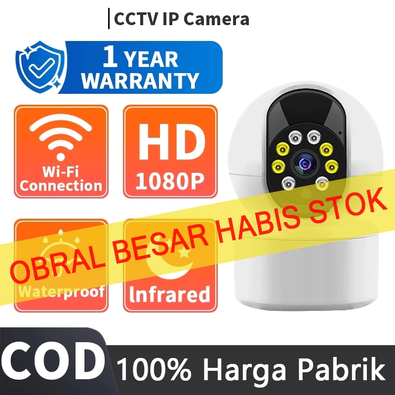 【CCTV HP】 Kamera CCTV Wifi Terhubung ke Ponsel 1080P Kamera Keamanan Rumah Pintar IP Mini