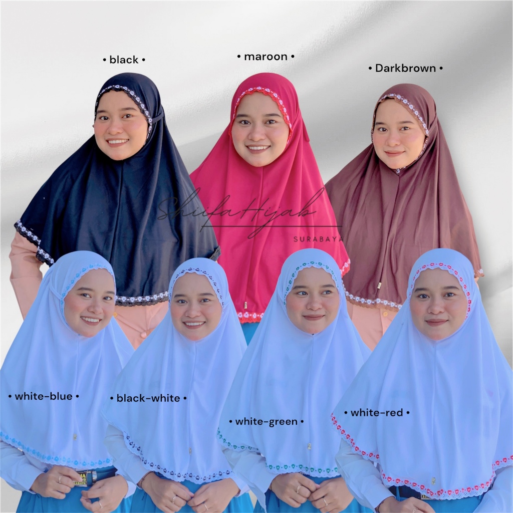 ShiifaHijab - Jilbab Sekolah Renda Melati SD-SMP-SMA