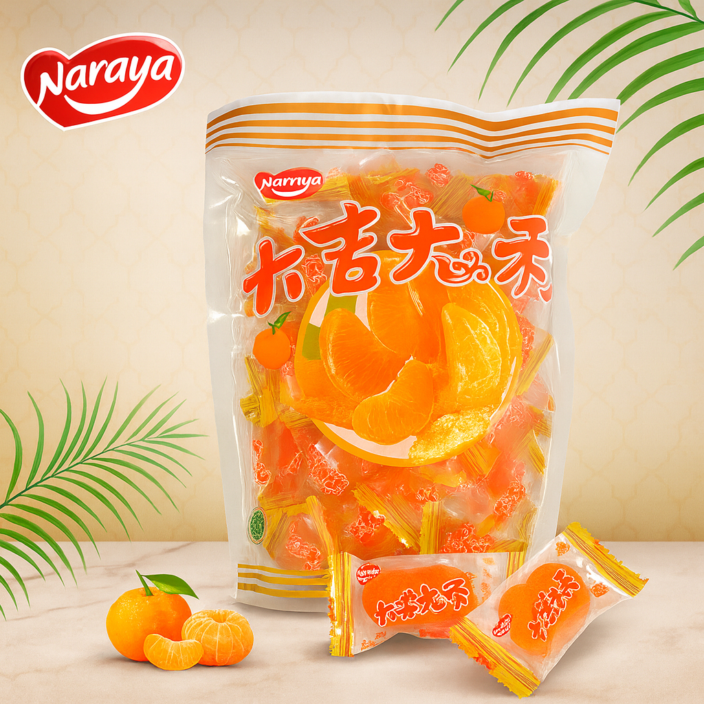 

Jelly Jeruk Naraya Mandarin Permen Gula 1kg untuk Oleh Oleh Haji dan Umroh