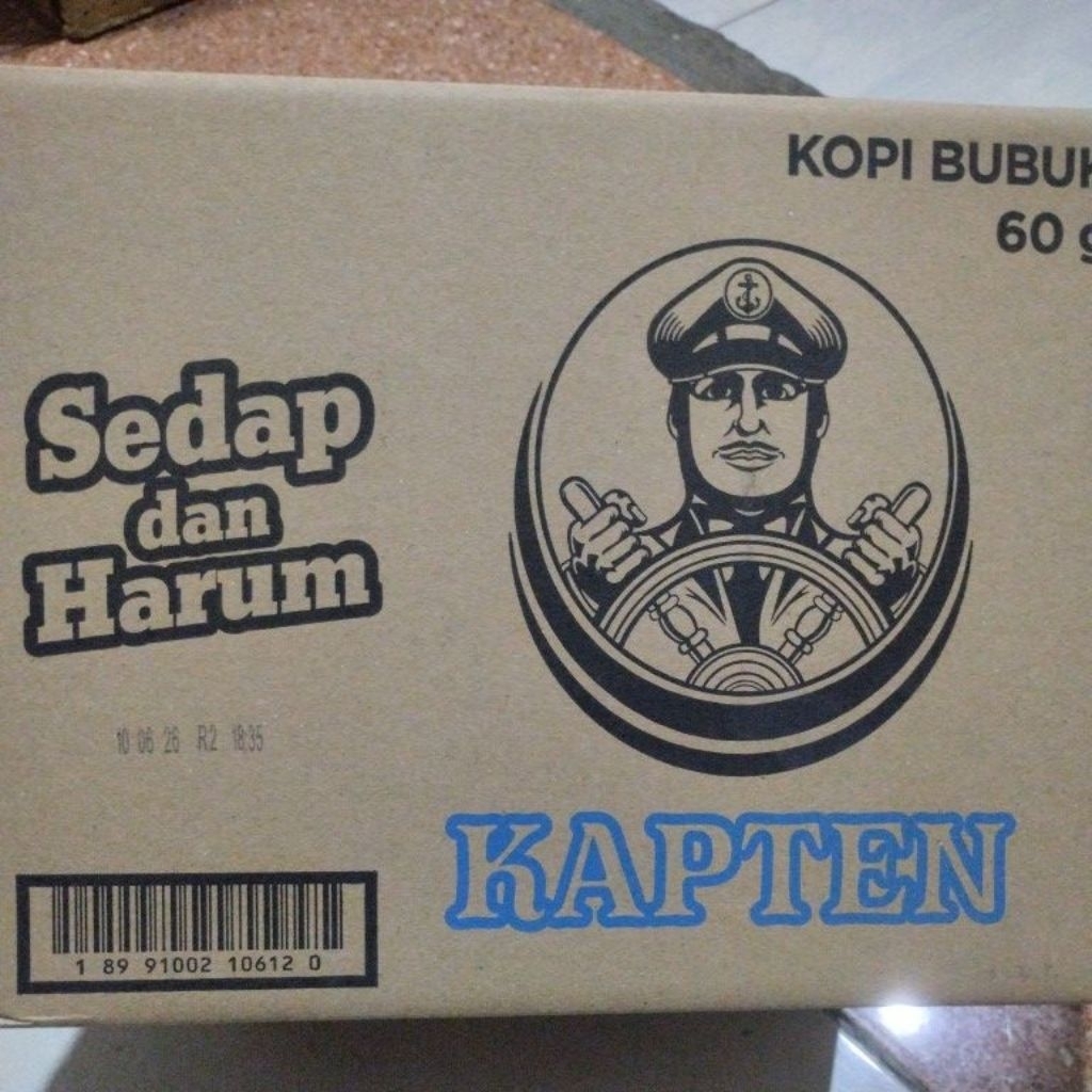 

Kopi kapten 1karton isi 5renteng 50pcs. kemasan 60gram