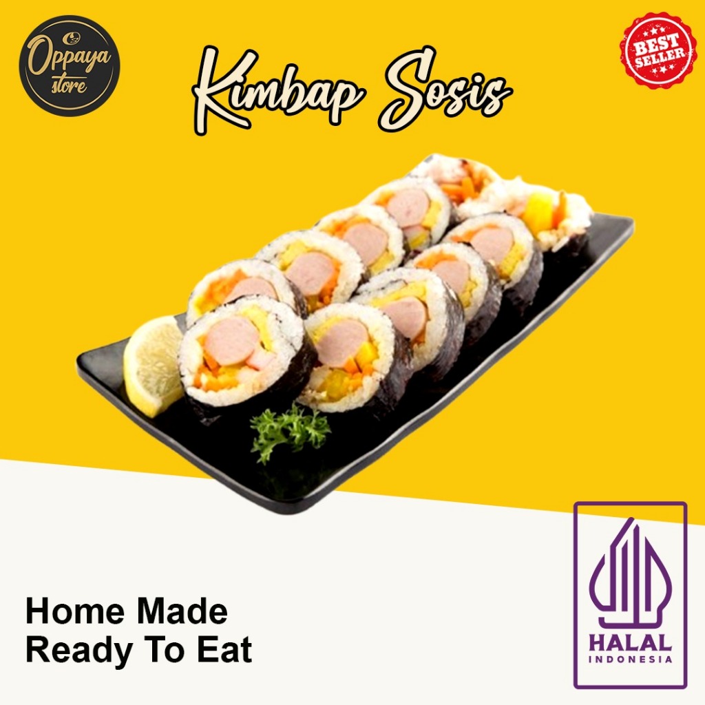 

Kimbap Sosis Korea Halal 10 Pcs – Sushi Gulung Korea Fresh Homemade Enak & Praktis Siap Santap
