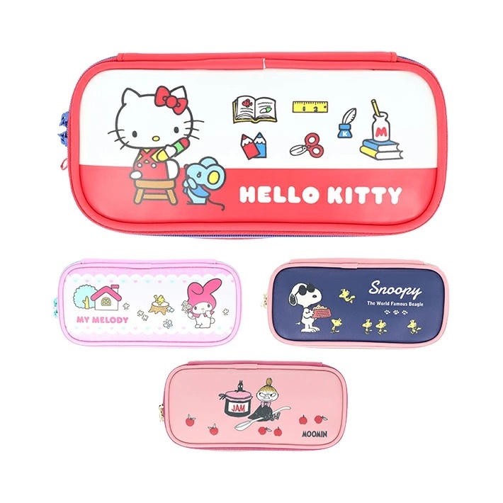 

Pencil Case Dual Side Sanrio New Life Snoopy Moomin Kotak Pensil Dua Sisi Storage Limited Edition