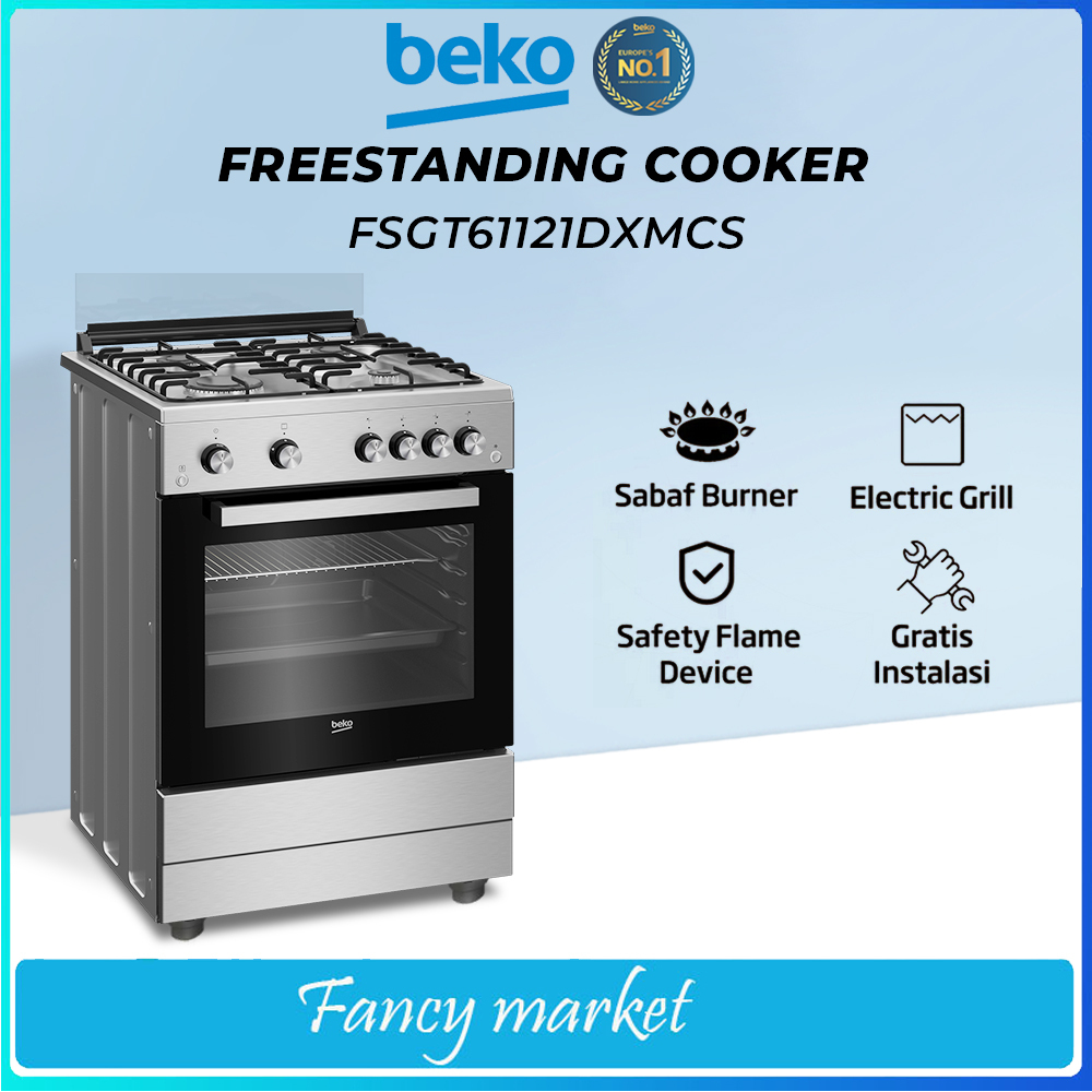 BEKO KOMPOR GAS & OVEN GAS - 75LITER FSGT61121DXMCS HIGH-ELECTRIC GRILL