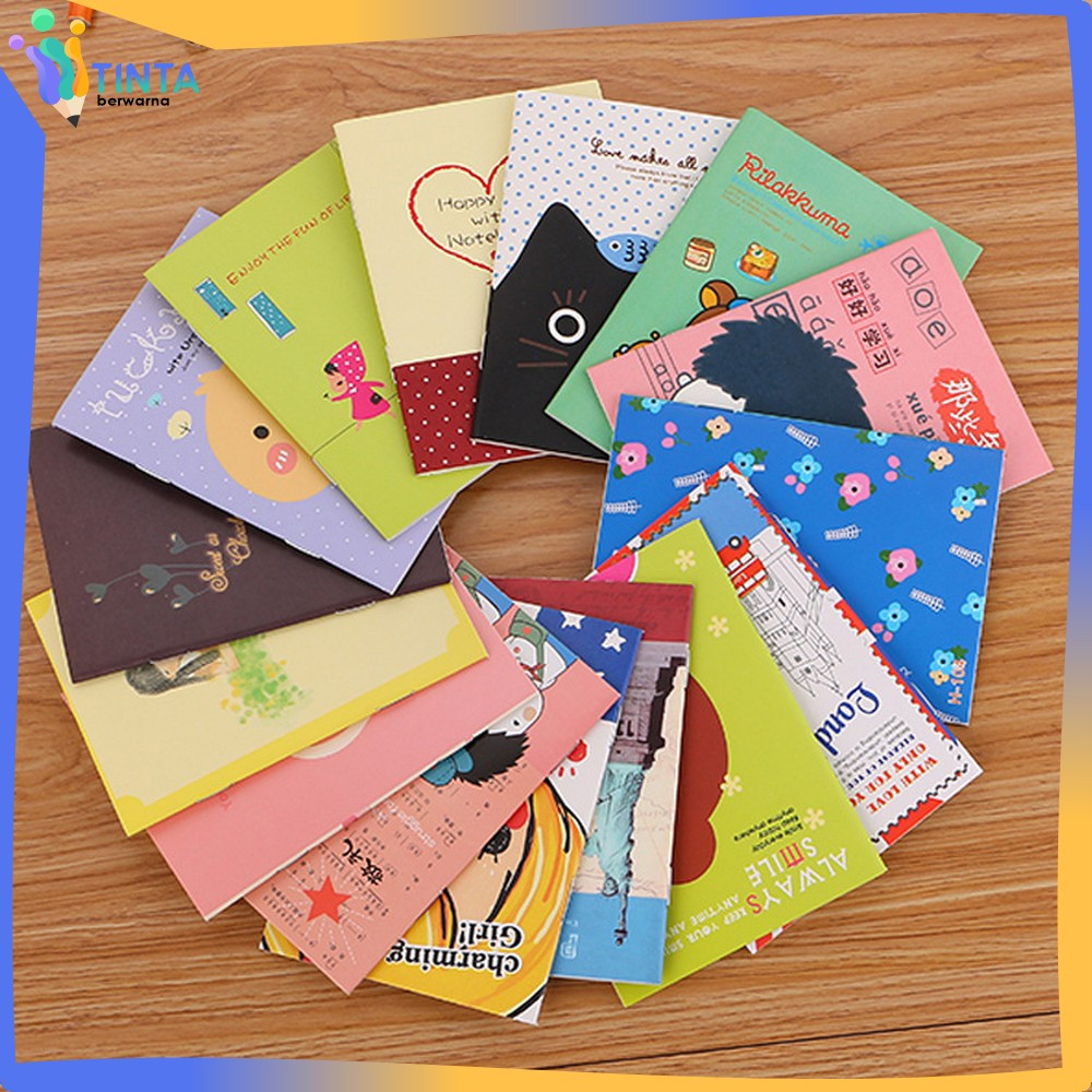 

Buku Catatan Cartoon Mini Book Lucu Anak Sekolah / Buku Tulis Mini Notebook / Buku Tulis Memo Kecil Tinta Berwarna A25