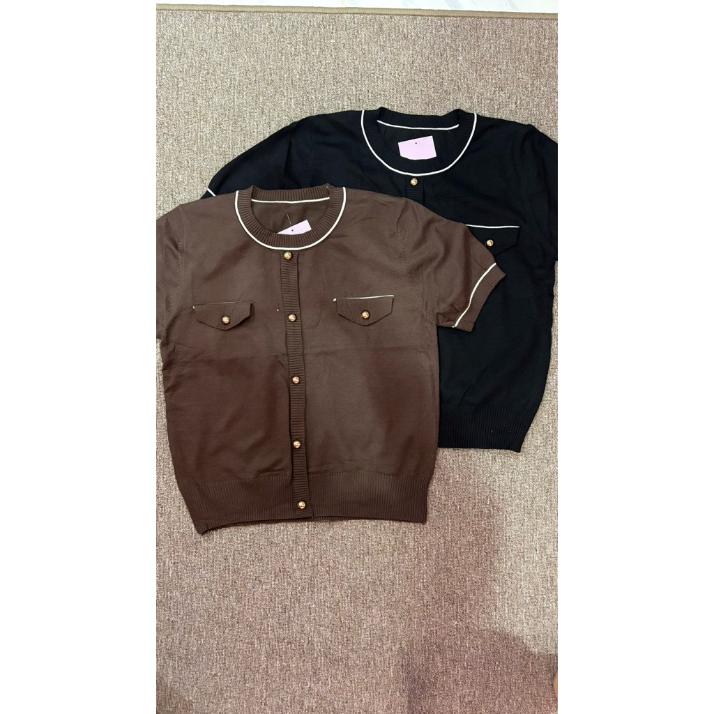 knitwear lengan pendek rajut