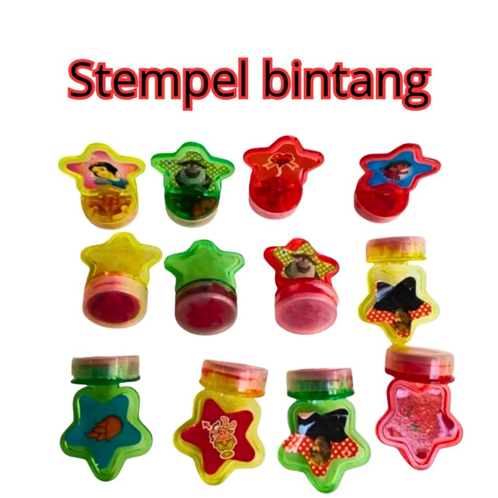 

20 pcs mainan stempel bintang/ stempel mainan karakter