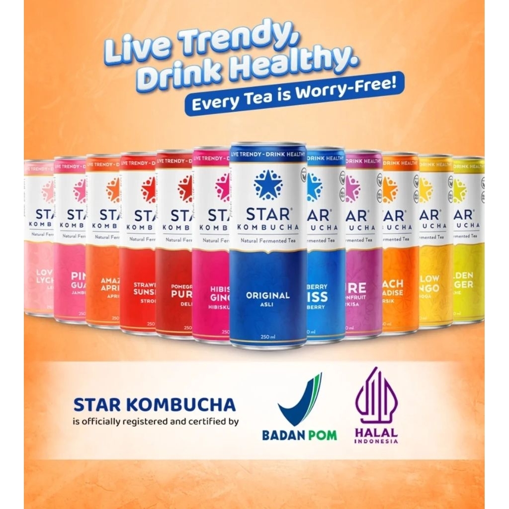 

STAR KOMBUCHA NATURAL FERMENTED TEA 250ML