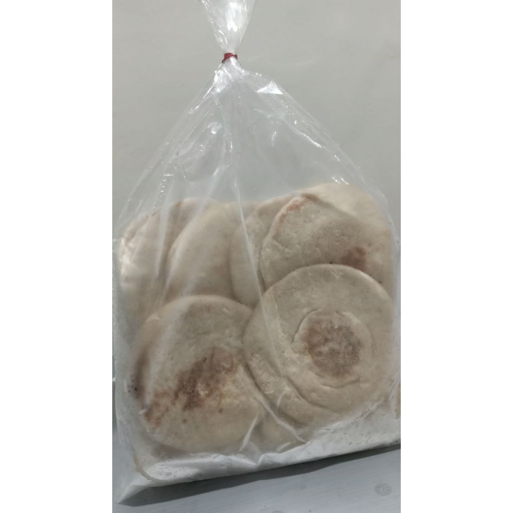 

Roti Arabi / Tamis / Naan / Khubs Frozen Gandum kecil 1 bks isi 15 pcs