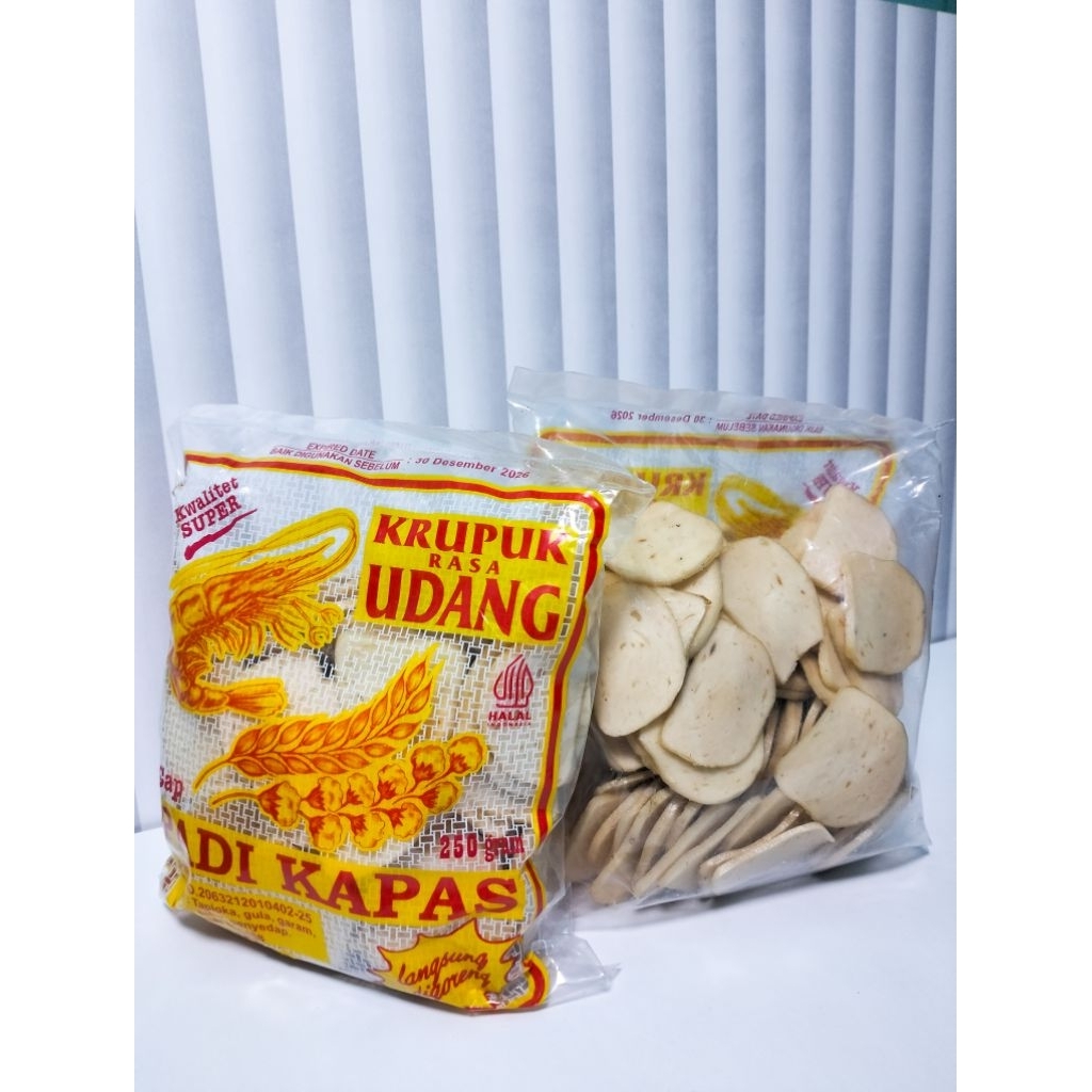 

Kerupuk Udang Bulat Kecil (Cap Padi Kapas)