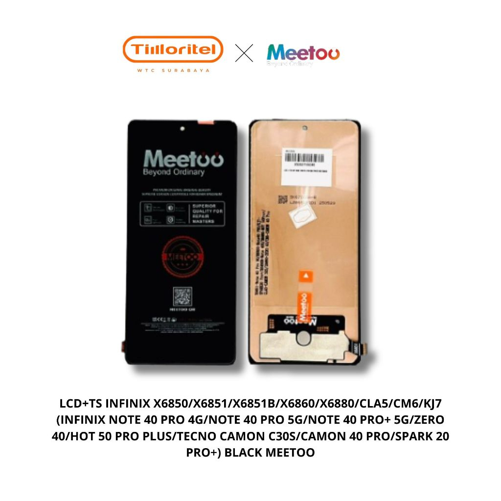 Lcd Infinix X6850 /X6851 /X6851B ( Infinix Note 40 Pro 4G/Note 40 Pro 5G/Note 40 Pro Plus ) Black Fu