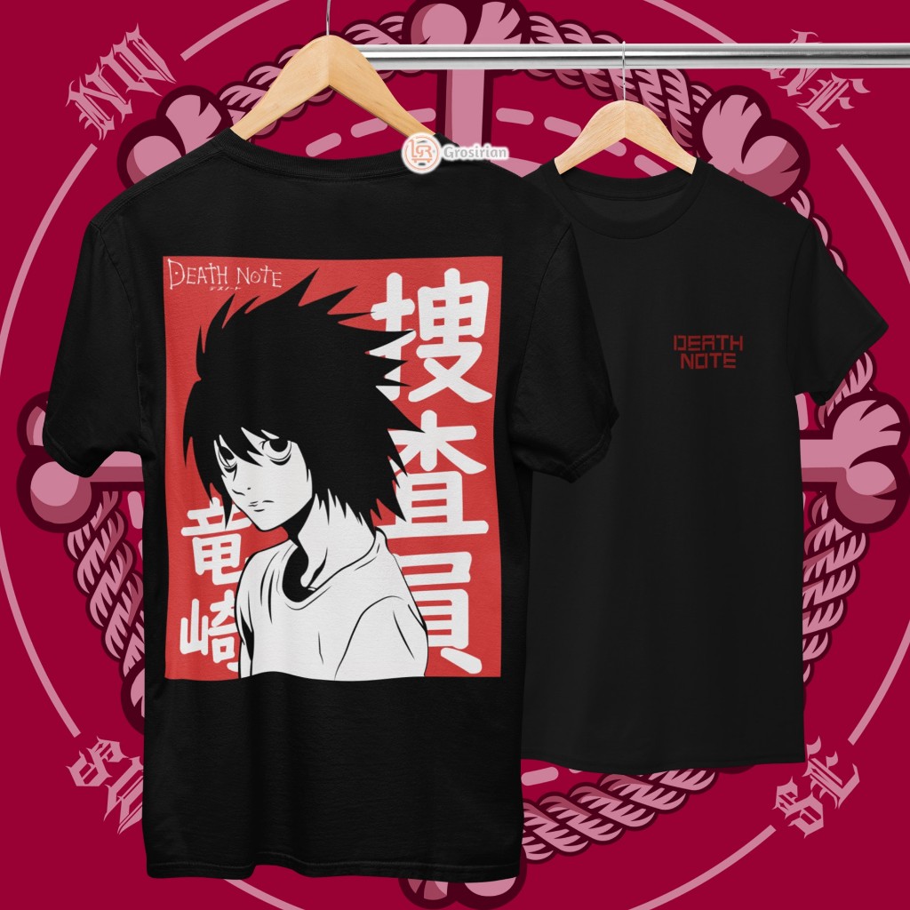 KAOS ANIME DEATH NOTE - KAOS BAJU DEATH NOTE, KAOS SABLON DTF - GROSIRIAN