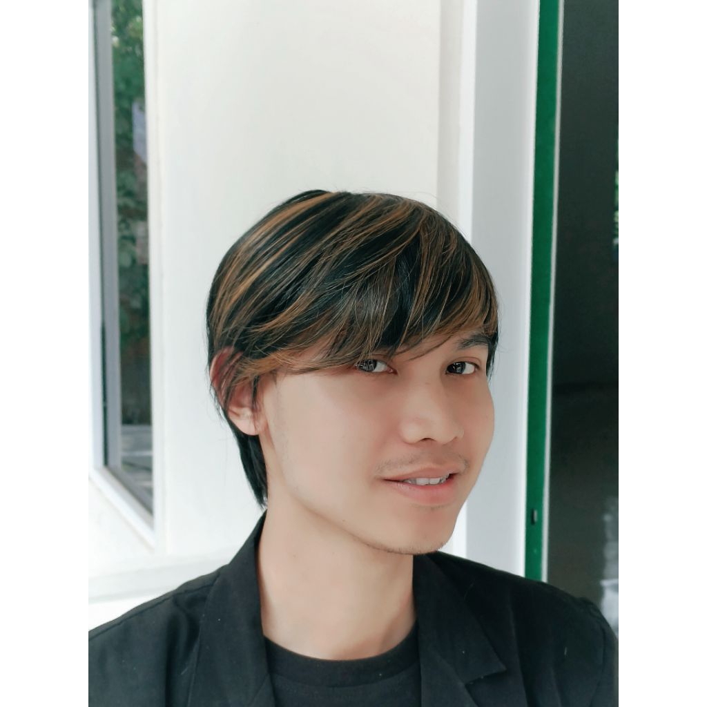 WIG PRIA KOREA RAMBUT PENDEK MODEL HIGHLIGHT PIRANG KEREN