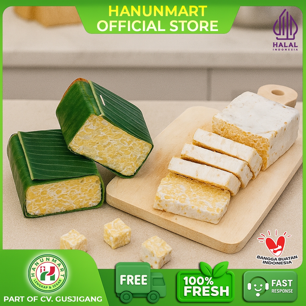 

Hanunmart > Tempe Bungkus Daun Fresh