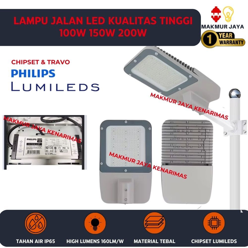 LAMPU JALAN LED PJU 100 150 200W/ LAMPU JALAN PJU LED CHIP LUMILEDS GARANSI 1 TAHUN