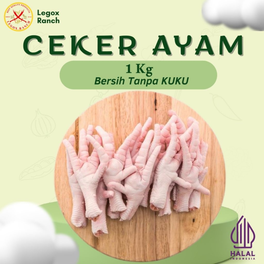 

Ceker Ayam / Kaki Ayam Bersih Tanpa Kuku FRESH FROZEN 1 Kg