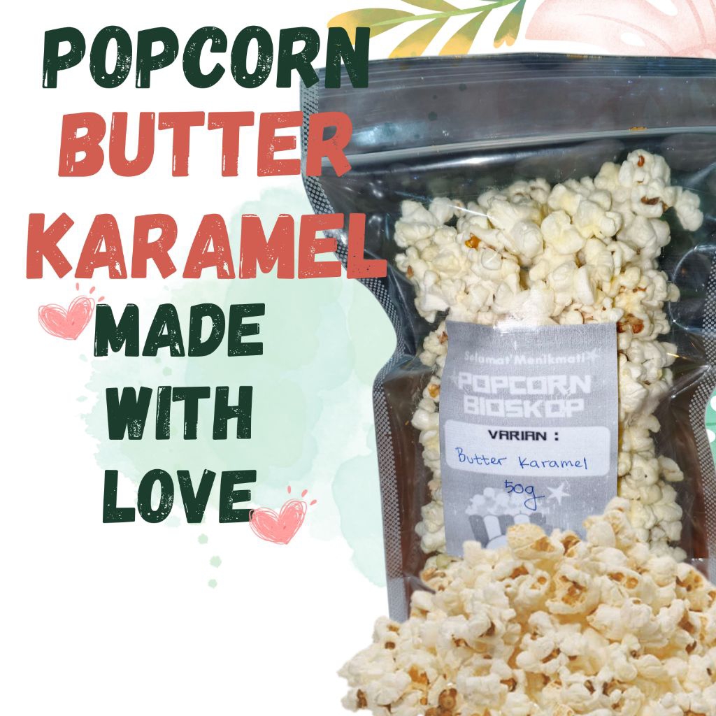 

Popcorn Butter Karamel Isi 50 gram Made With Love Produk Selalu Baru