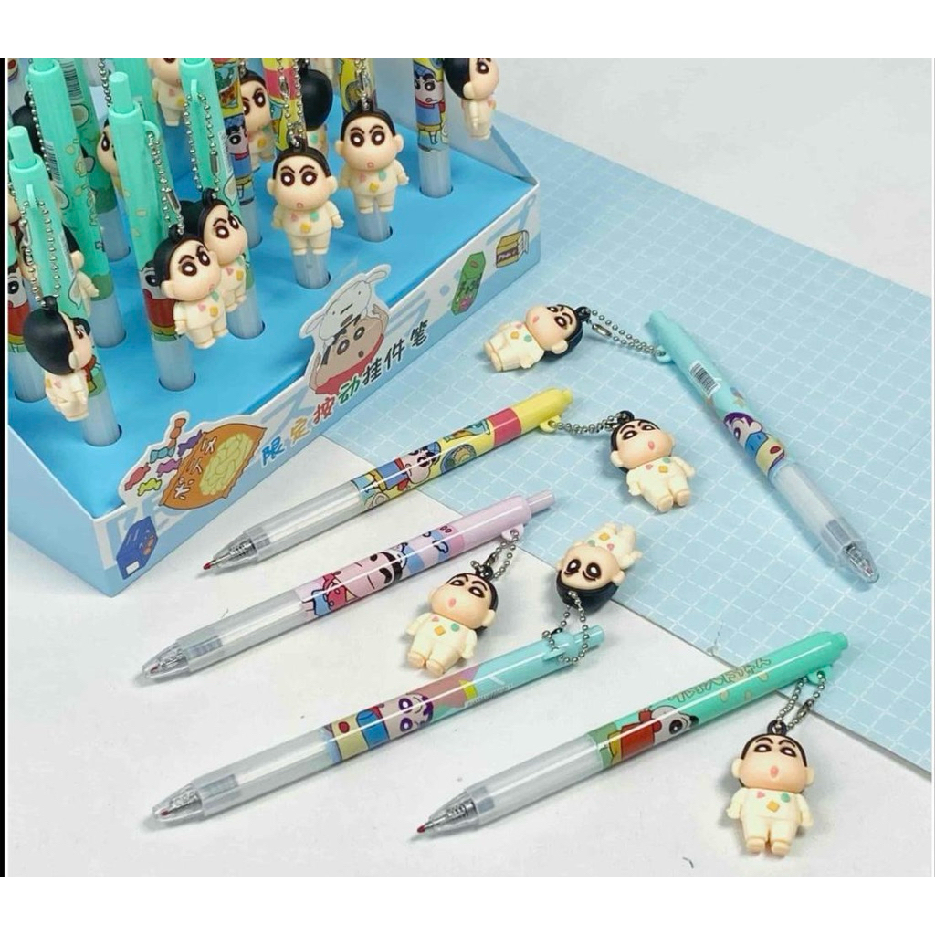 

pulpen shincan boneka gantung pen crayon
