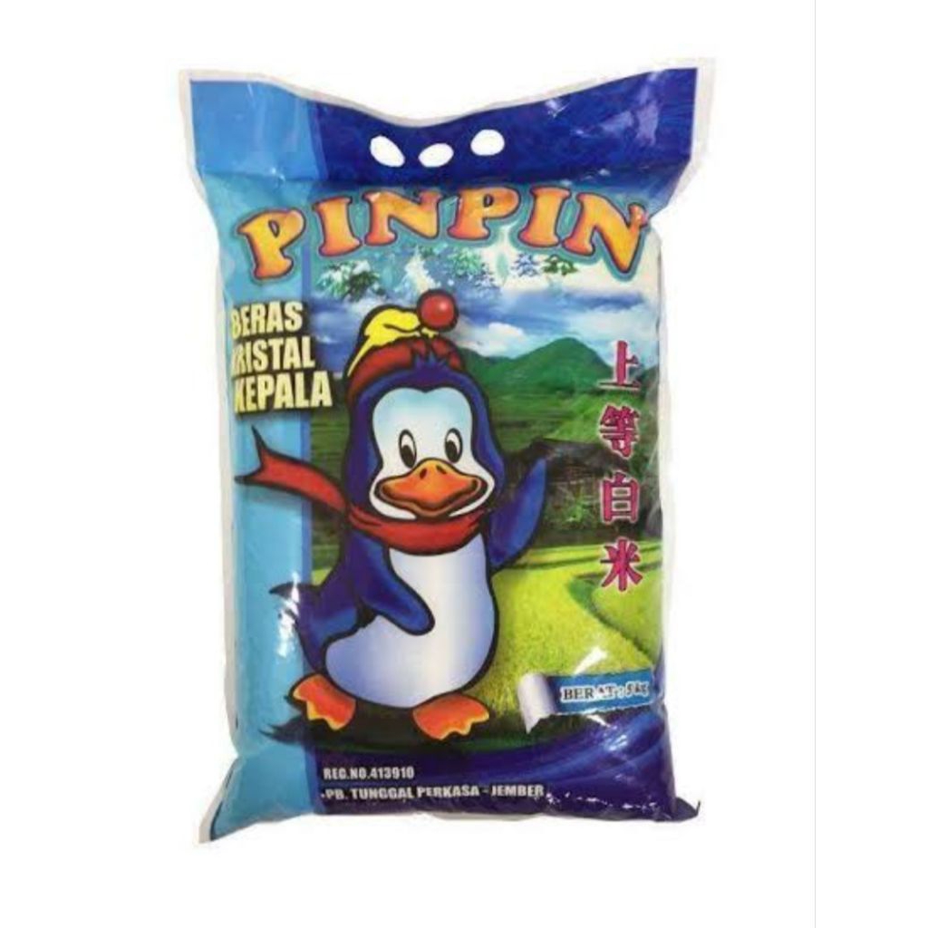 

beras pinpin kemasan 5kg beras premium berkualitas