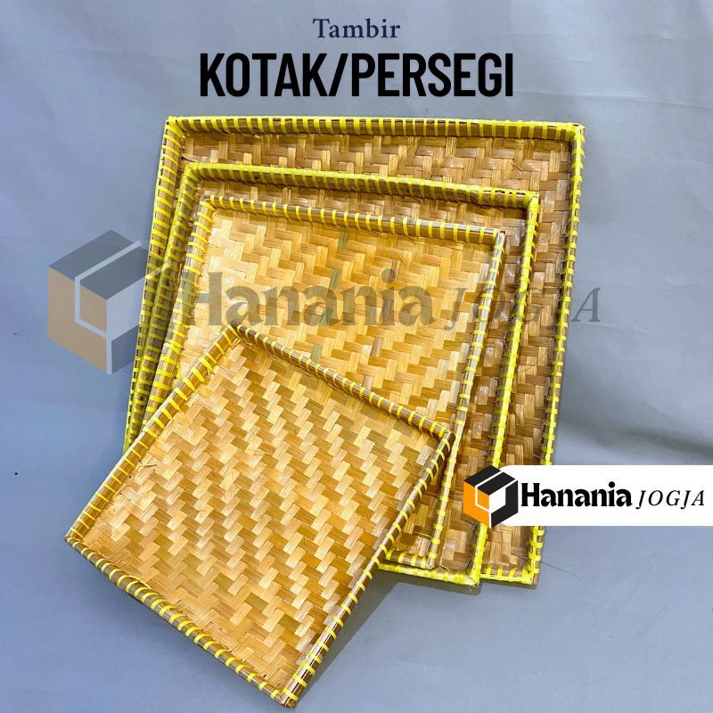 GROSIR TAMBIR KOTAK BAMBU | TAMPAH BAMBU PERSEGI | WADAH TUMPENG CANTIK