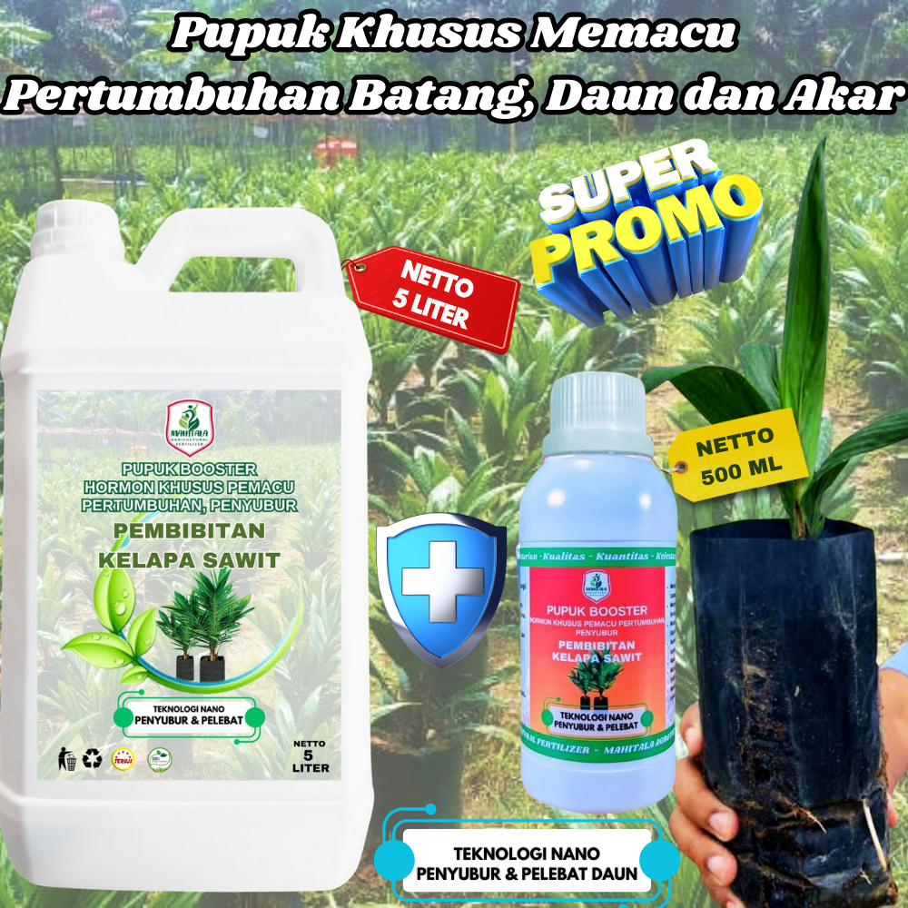 Pupuk Pelebat Daun Batang Penyubur Akar Bibit Sawit Pupuk Kecambah Sawit Pupuk Bibit Sawit Terbaik