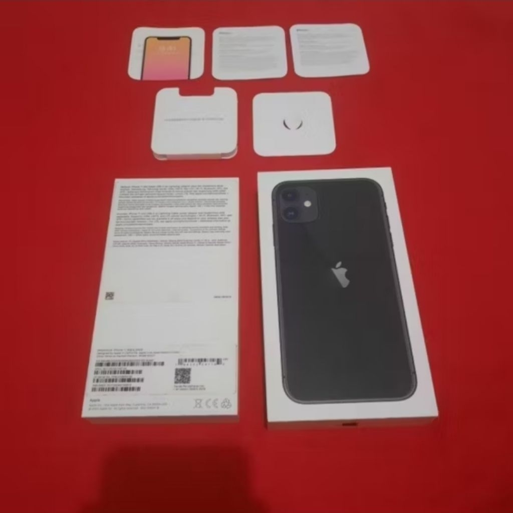 dus box iphone 11 hitam original copotan lengkap manual book